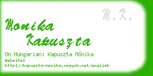monika kapuszta business card