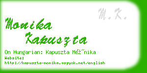 monika kapuszta business card